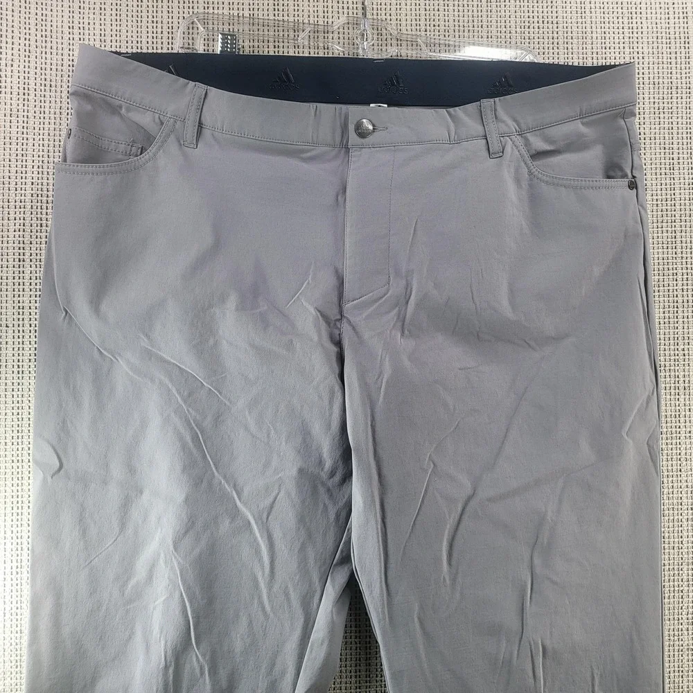 Adidas Golf Pants Mens 42x30 Gray‎ Primegreen Go-To 5 Pocket Tapered Fit Golf